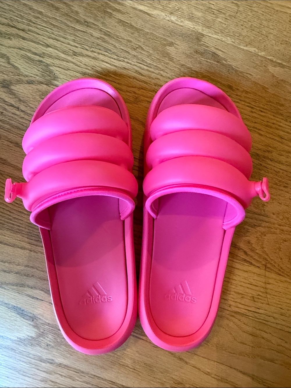 Adidas Adilette ZPLAASH Inflatable Pink Slides Women Size 8